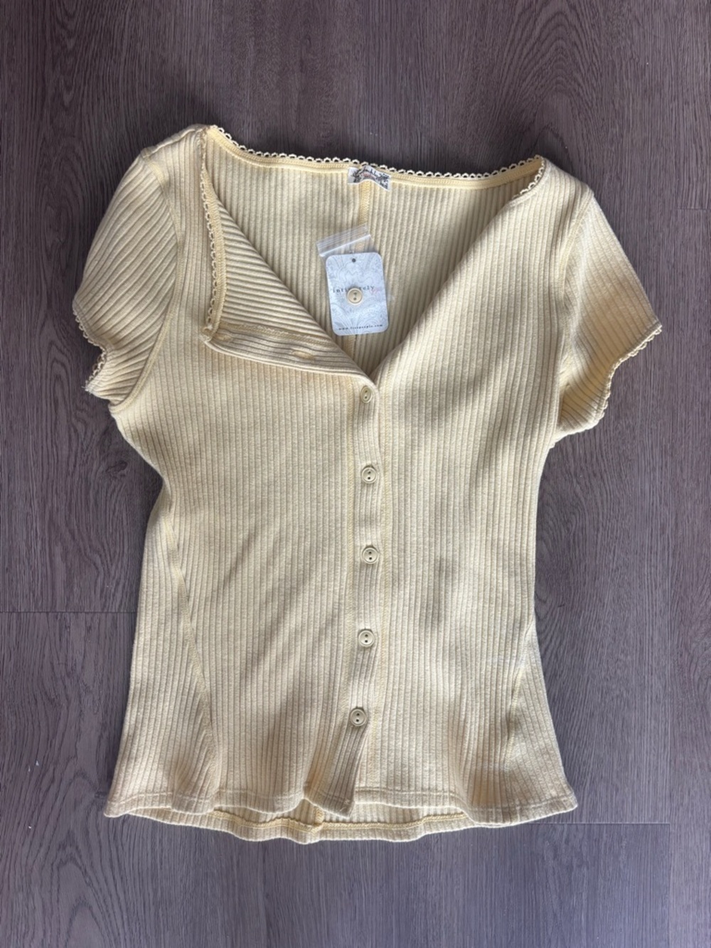 Free people ribbed short sleeve top